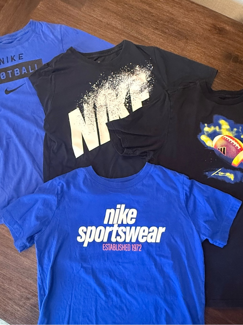 Nike + Blue & Black Kids' Graphic Short Sleeve Tee Pack